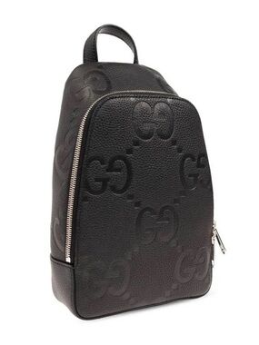 Gucci Black Embossed GG Leather Sling Bag